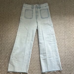 Good American - Good Waist Palazzo Crop Parch Pockets